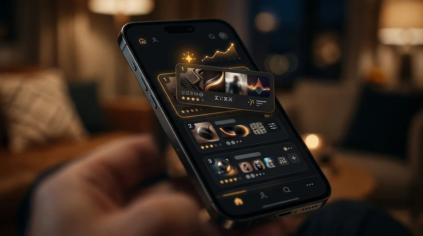 Recommendation and predictive AI features inside an app
