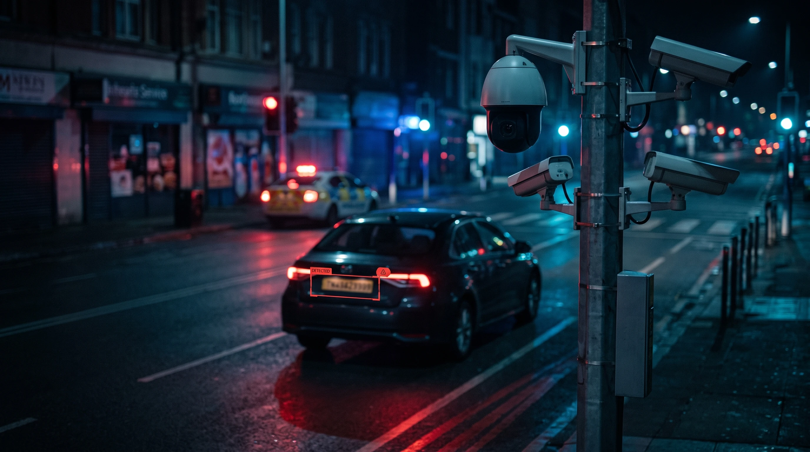 ANPR flagging a blacklisted vehicle plate against a hotlist