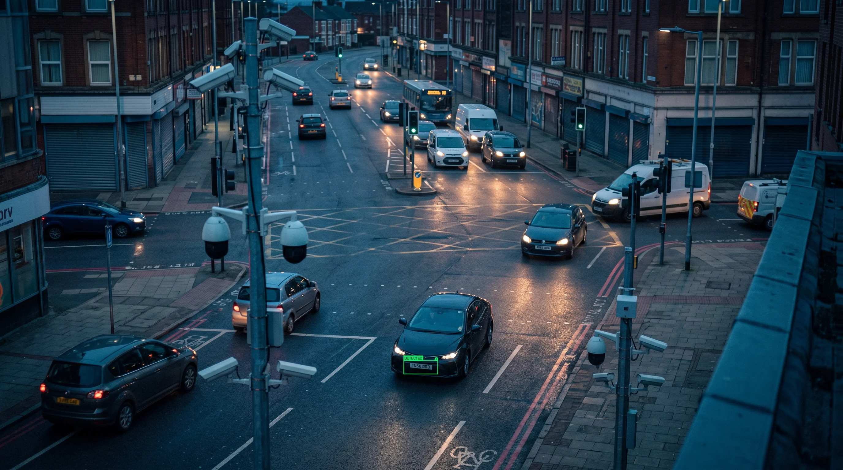 ANPR monitoring traffic lanes for a smart city deployment