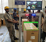Sieora AI package strap detection deployed on the dispatch conveyor during rollout — Blue Star
