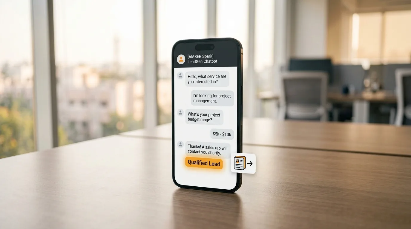 AI chatbot qualifying and capturing sales leads