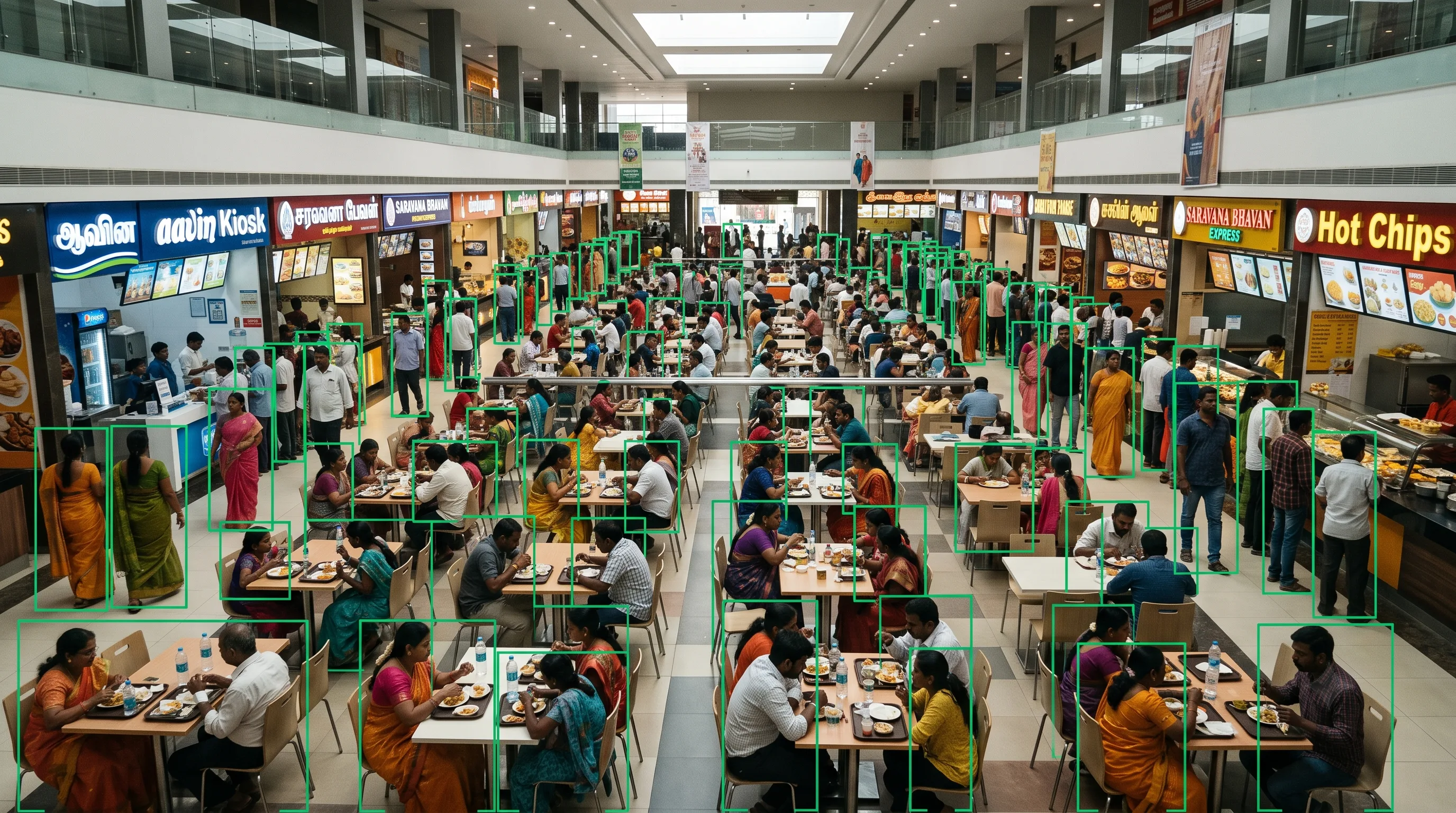 Crowd management monitoring stadium concourse flow