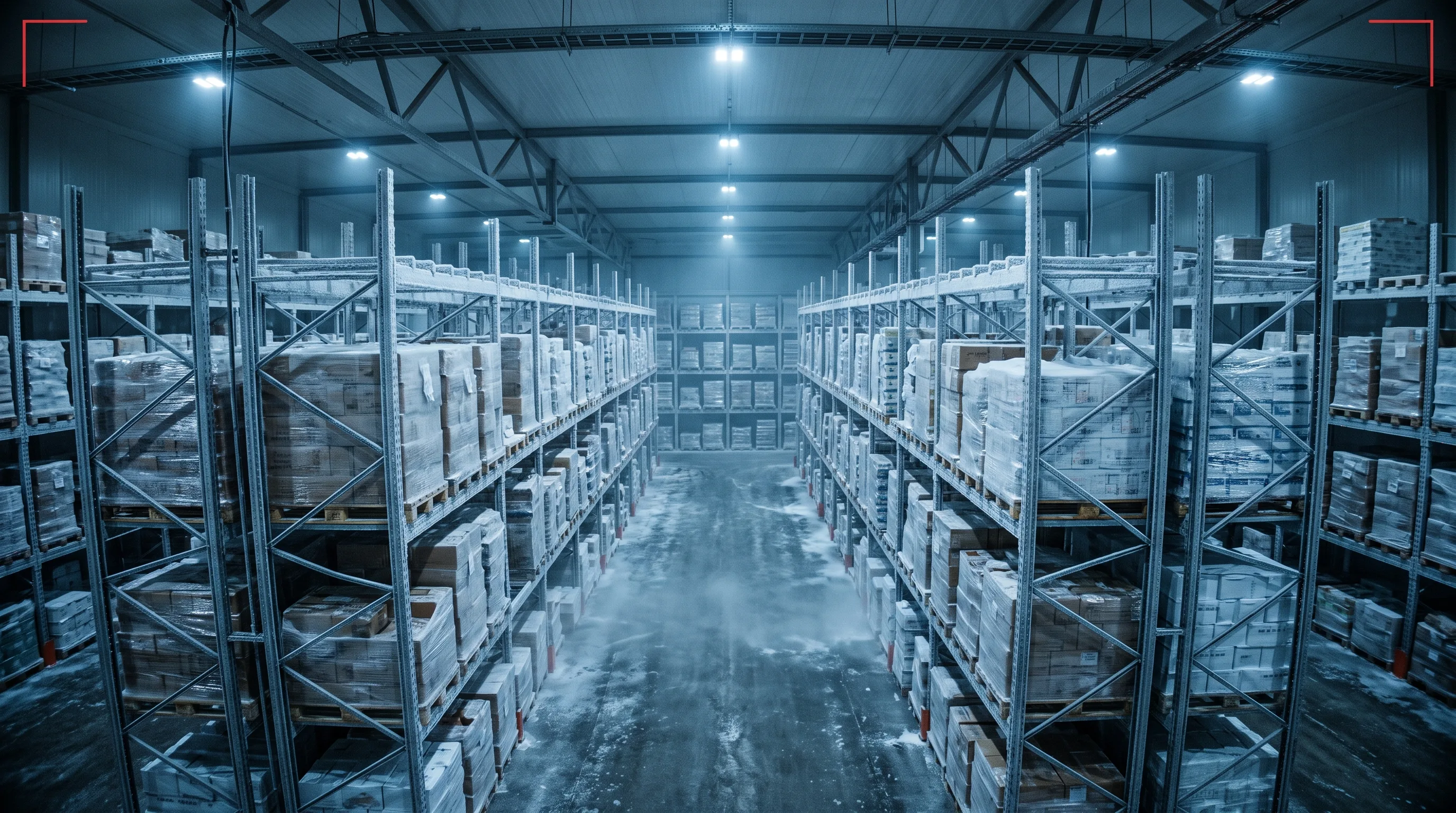 Fire and smoke detection in a cold storage facility