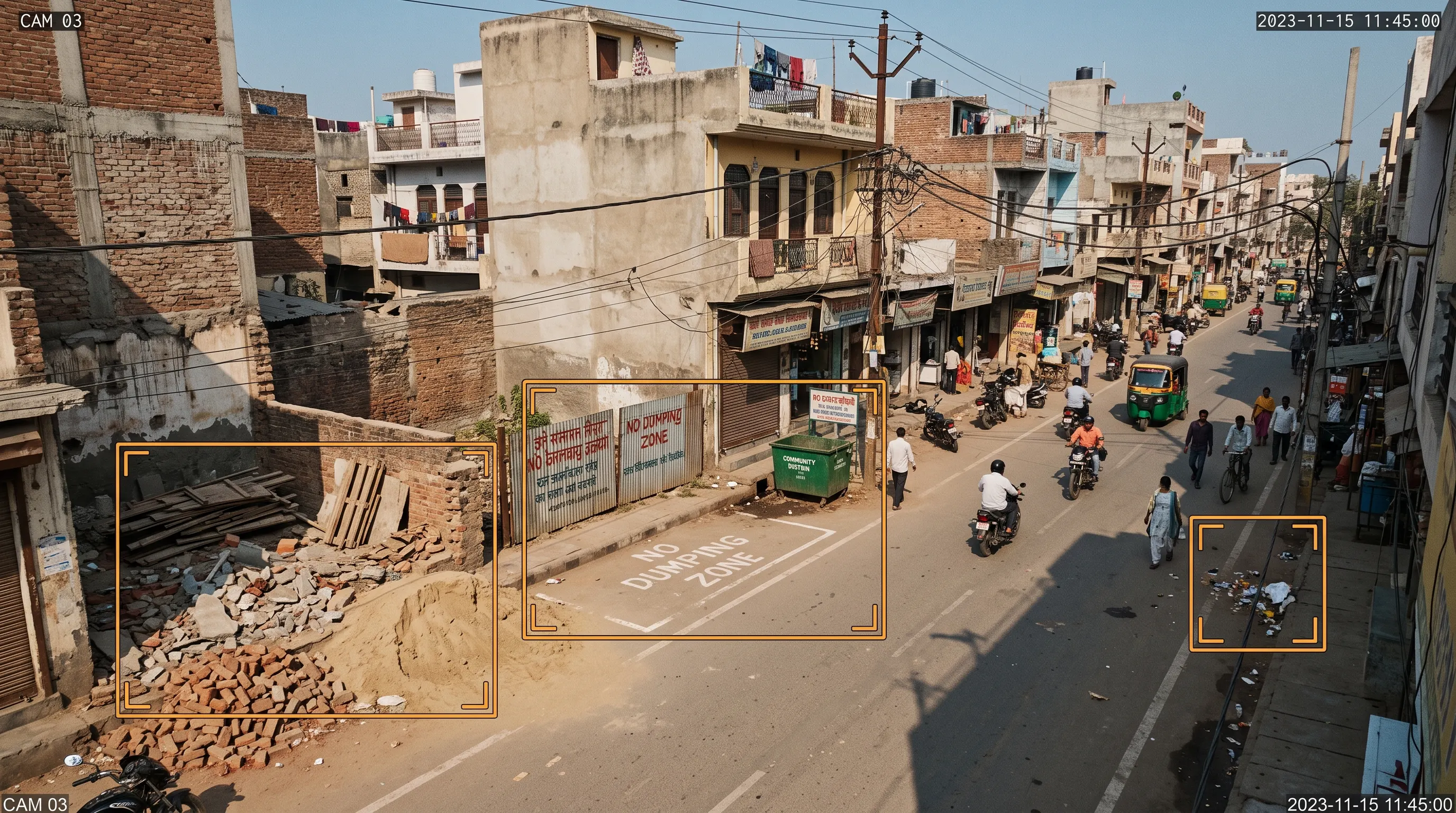 Custom waste-detection rules built for a specific zone or scenario on existing cameras