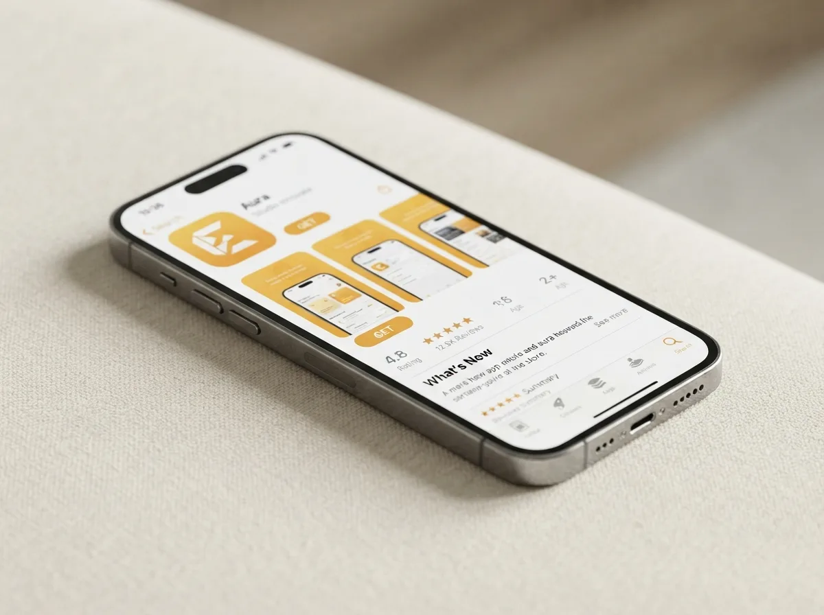 iOS app published on the App Store with ASO