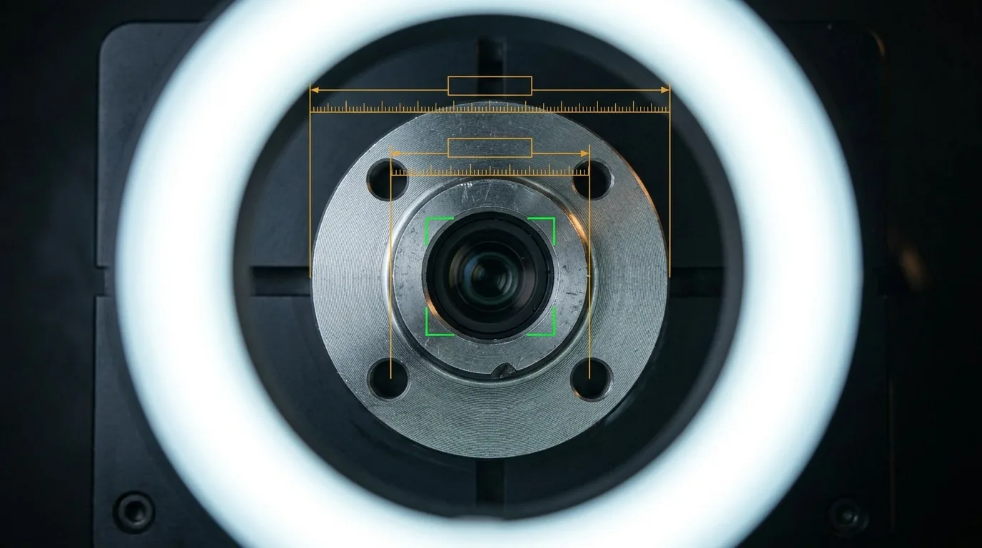 Machine vision dimensional measurement and gauging against tolerance