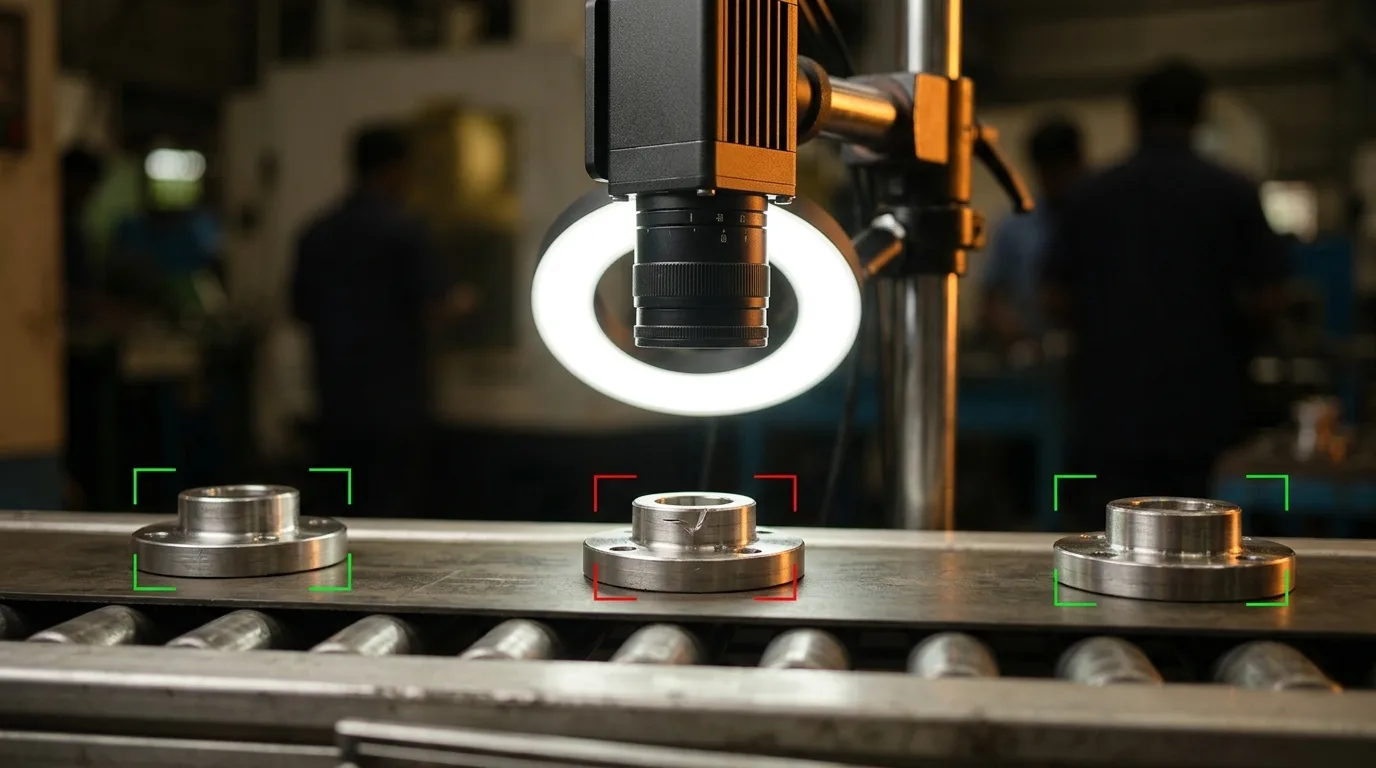 Machine vision surface defect detection finding scratches and cracks