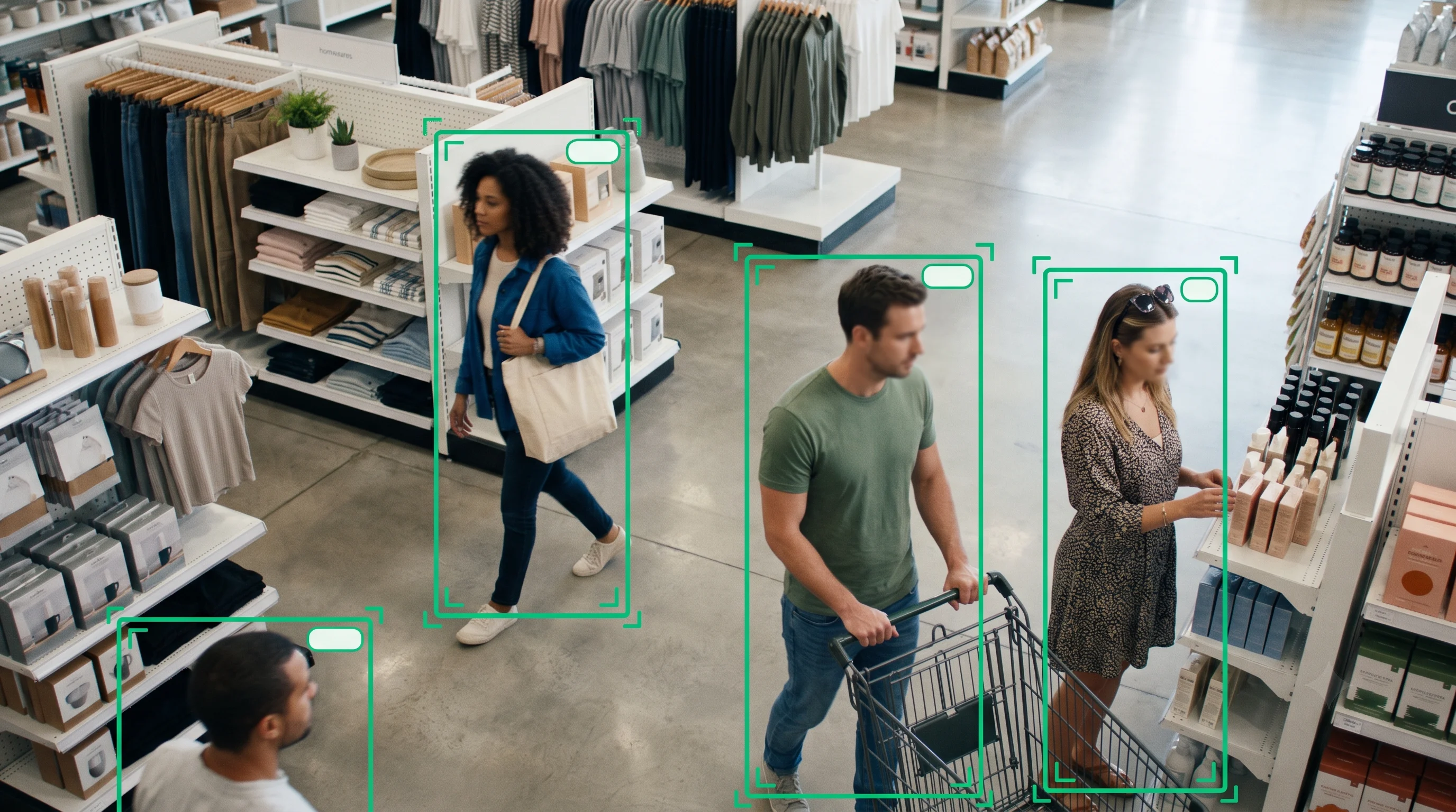 Retail video analytics showing anonymous age and gender demographics