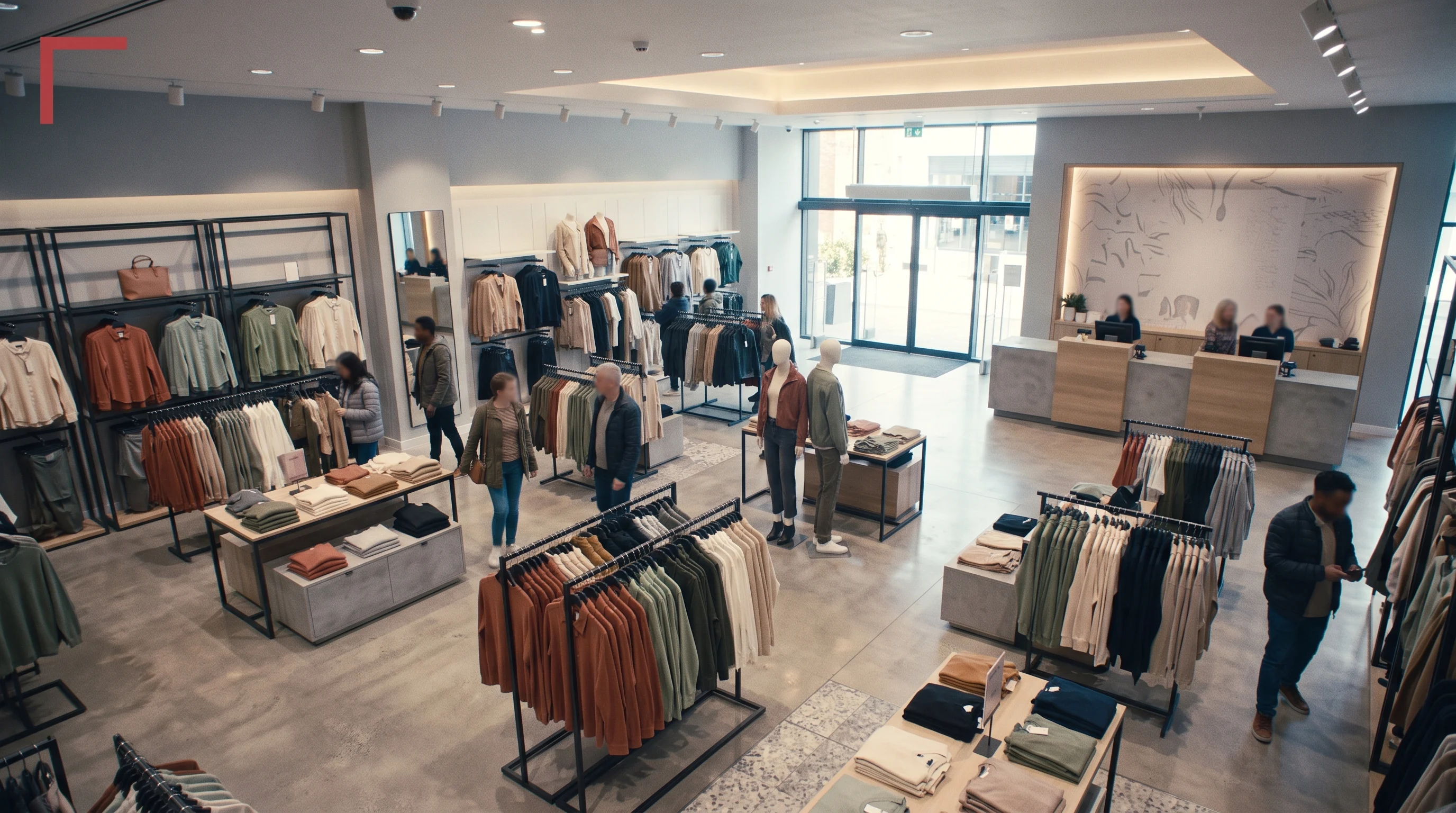 Shoplifting detection catching concealment in a fashion store