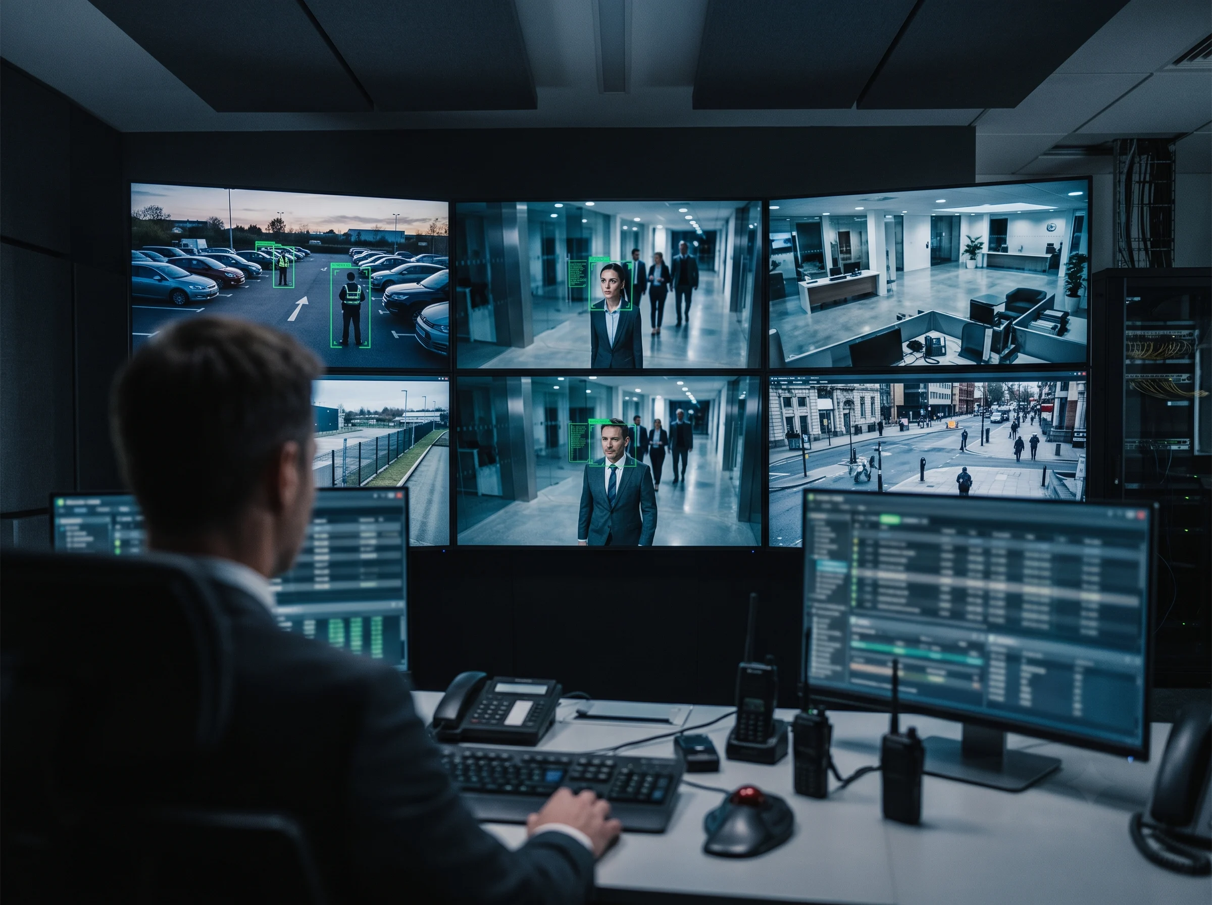Video analytics control room showing accurate real-time alerts with few false alarms